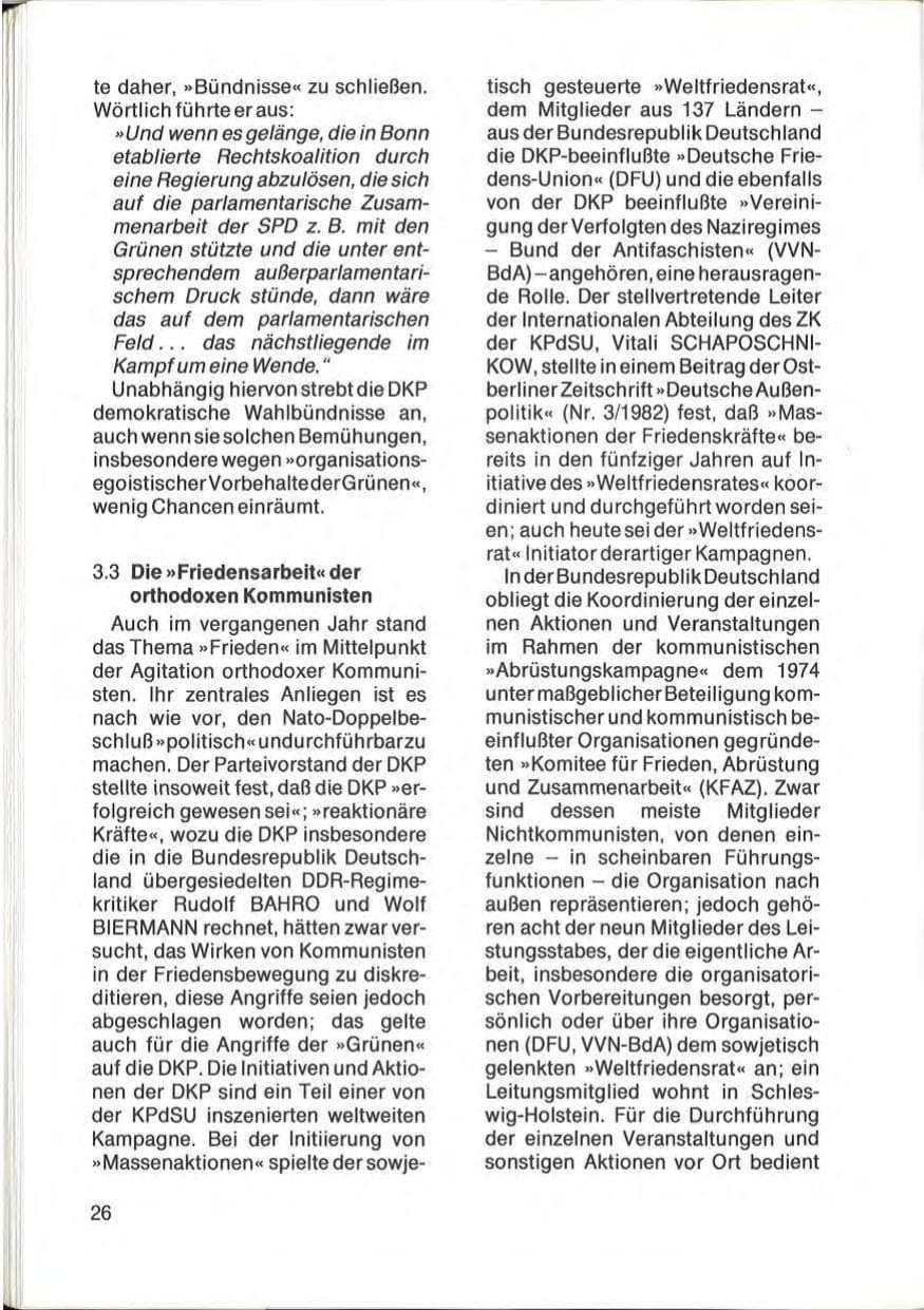 Seite 28 des Verfassungsschutzbericht 1982 Schleswig-Holstein