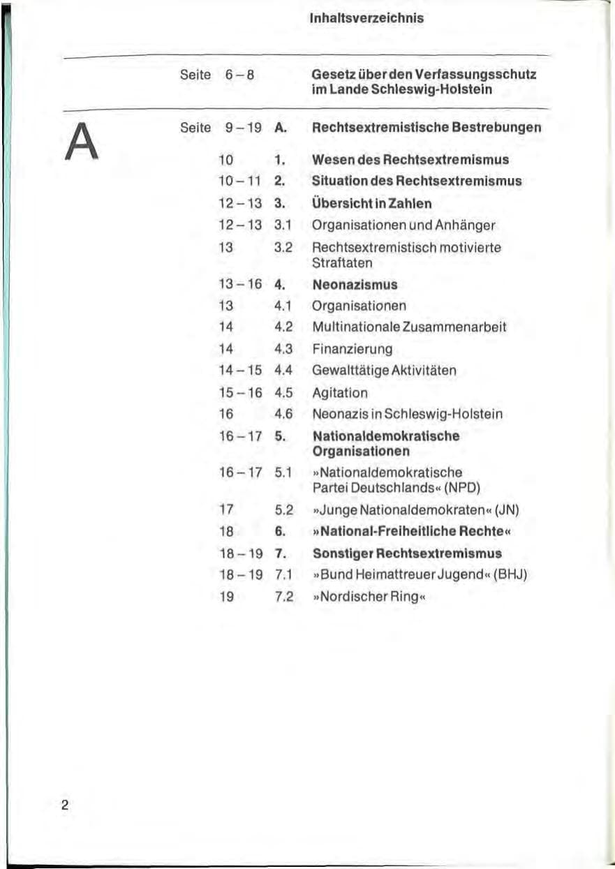 Seite 4 des Verfassungsschutzbericht 1982 Schleswig-Holstein