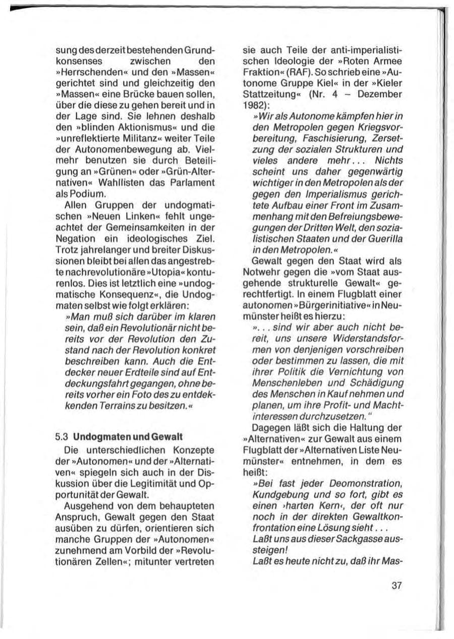Seite 39 des Verfassungsschutzbericht 1982 Schleswig-Holstein