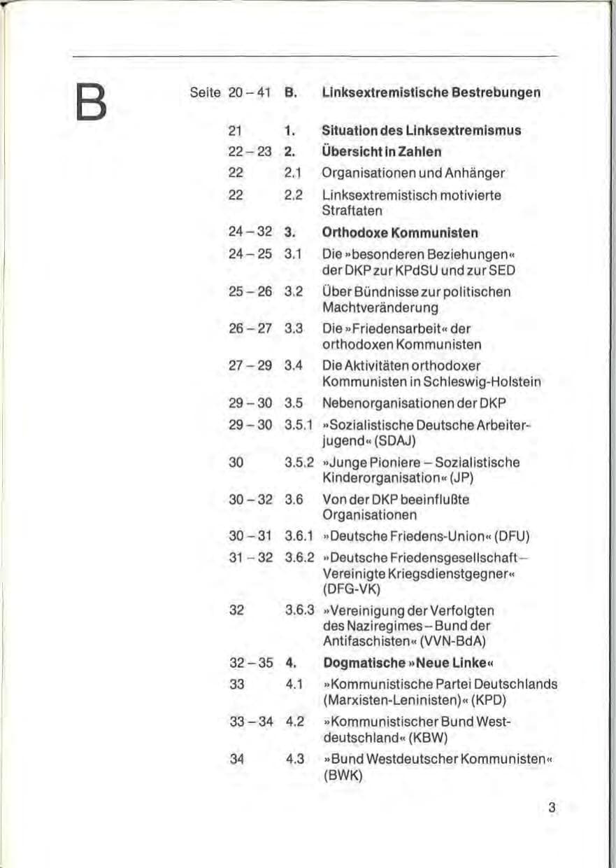 Seite 5 des Verfassungsschutzbericht 1982 Schleswig-Holstein