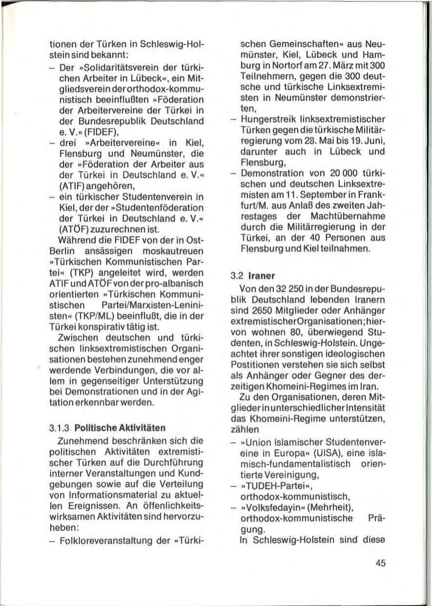 Seite 47 des Verfassungsschutzbericht 1982 Schleswig-Holstein
