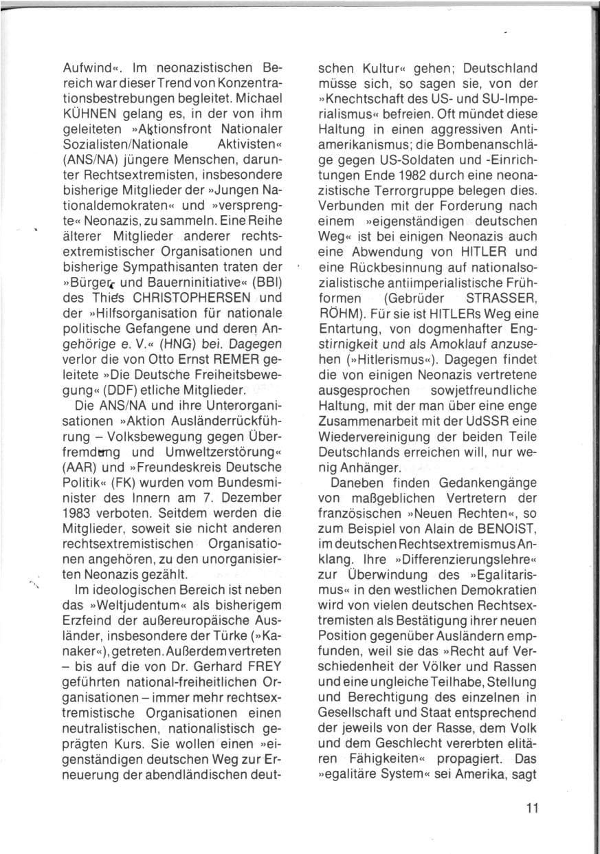 Seite 13 des Verfassungsschutzbericht 1983 Schleswig-Holstein