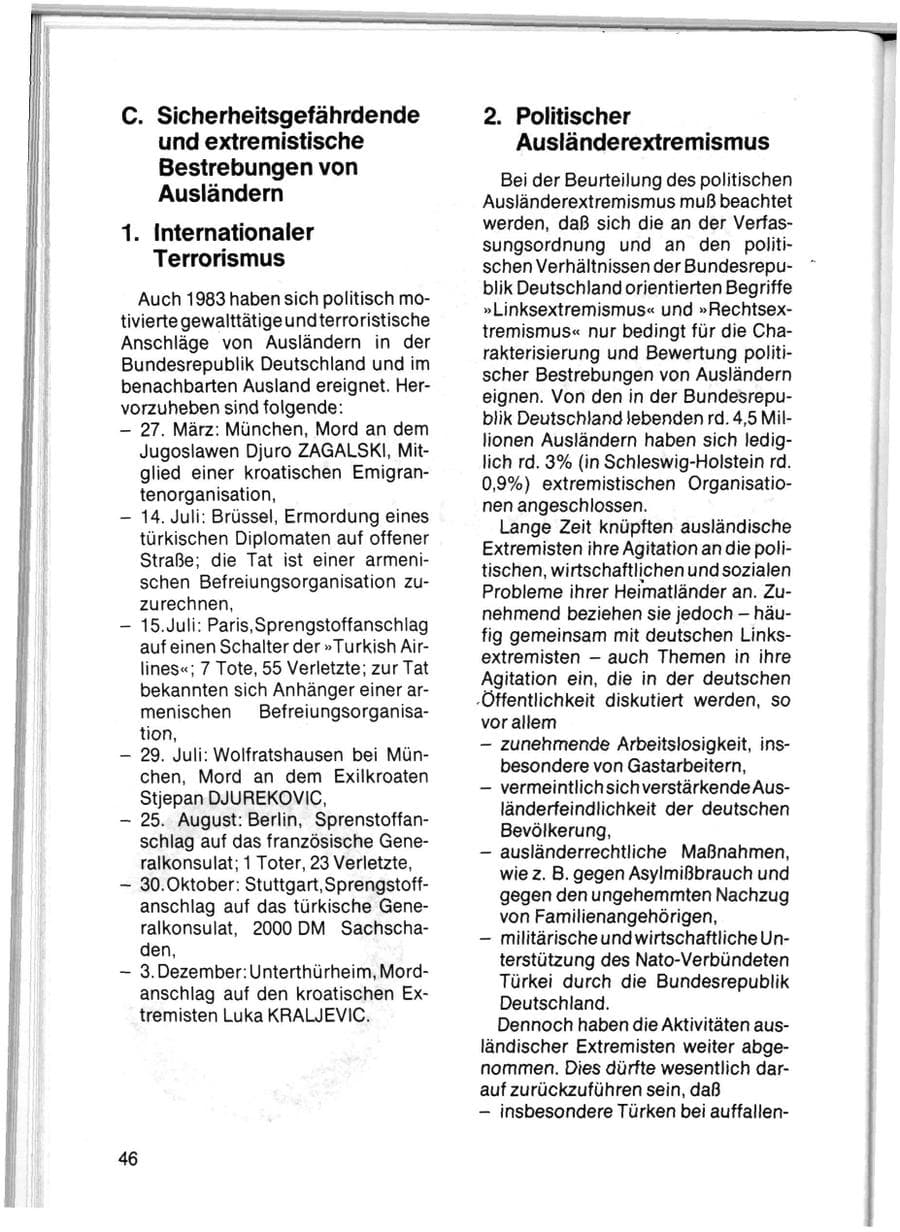Seite 48 des Verfassungsschutzbericht 1983 Schleswig-Holstein