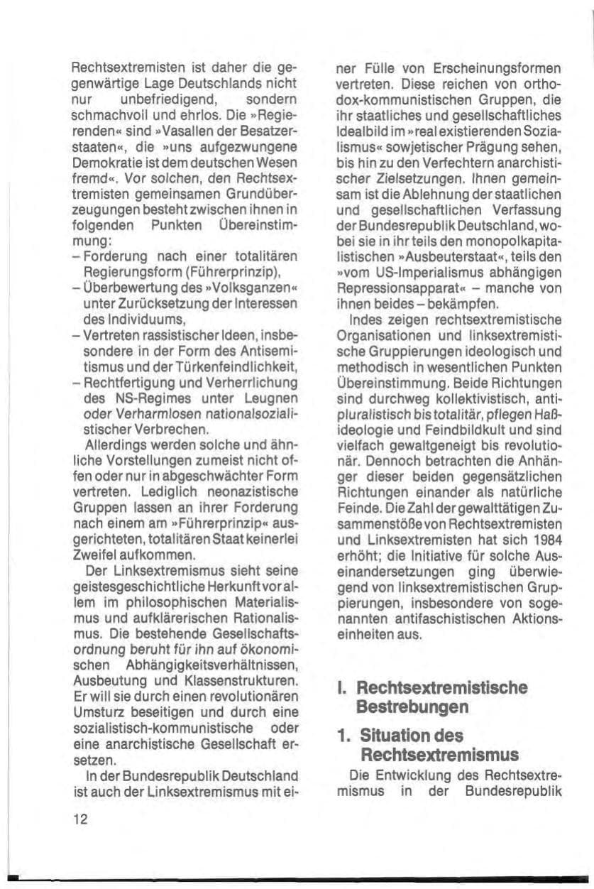 Seite 14 des Verfassungsschutzbericht 1984 Schleswig-Holstein