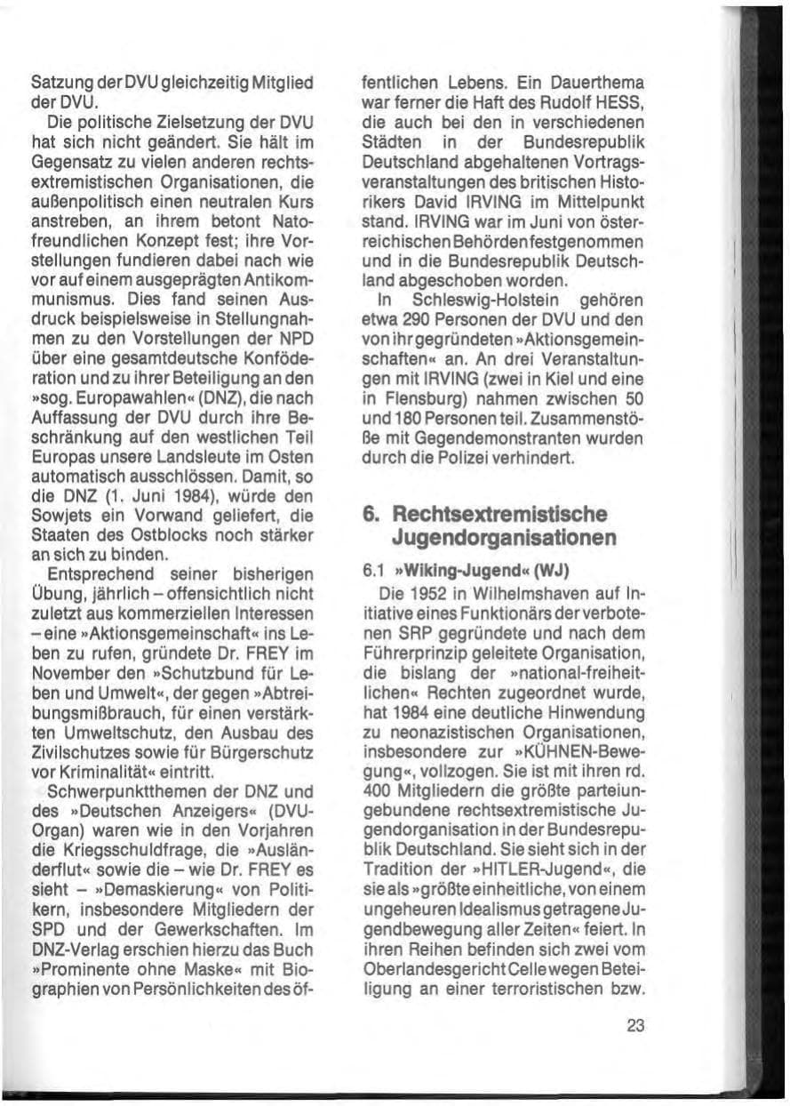 Seite 25 des Verfassungsschutzbericht 1984 Schleswig-Holstein