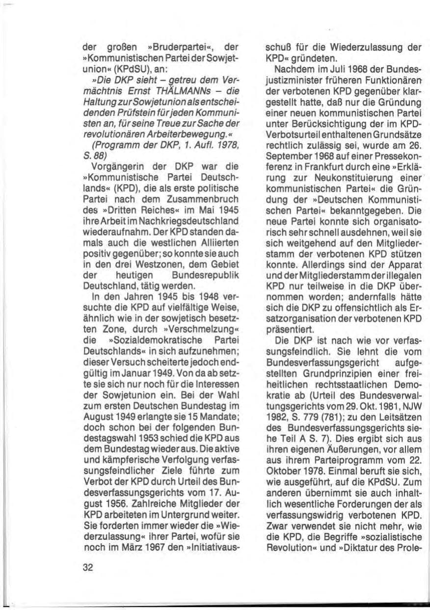 Seite 34 des Verfassungsschutzbericht 1984 Schleswig-Holstein