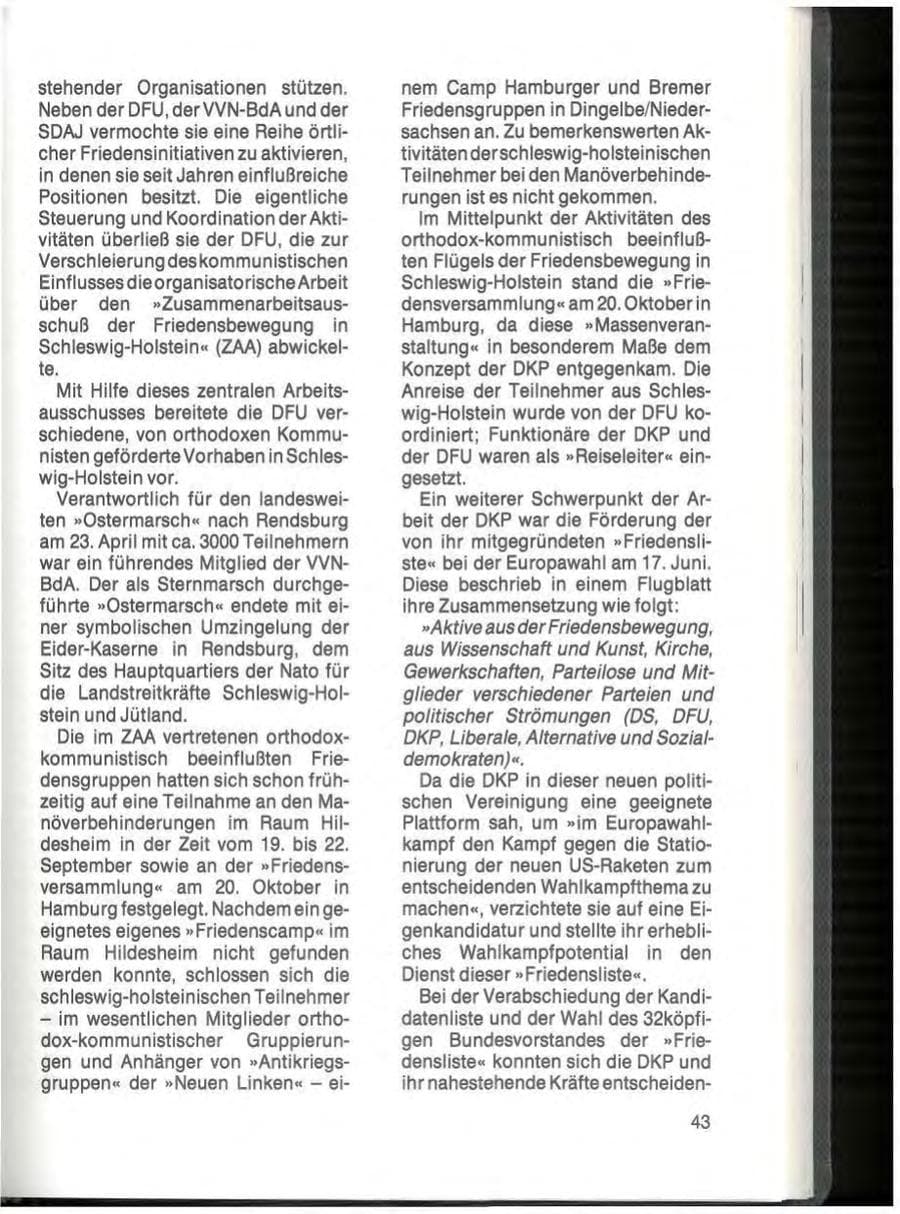 Seite 45 des Verfassungsschutzbericht 1984 Schleswig-Holstein