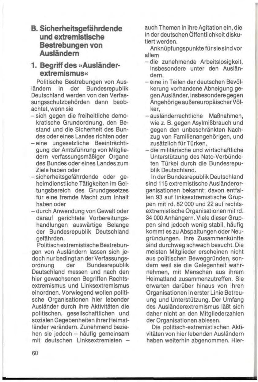 Seite 62 des Verfassungsschutzbericht 1984 Schleswig-Holstein