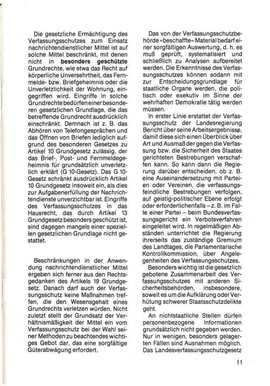 Seite 13 des Verfassungsschutzbericht 1985 Schleswig-Holstein