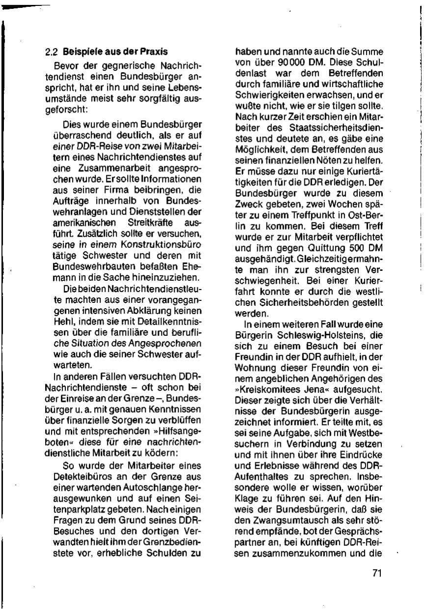 Seite 73 des Verfassungsschutzbericht 1985 Schleswig-Holstein