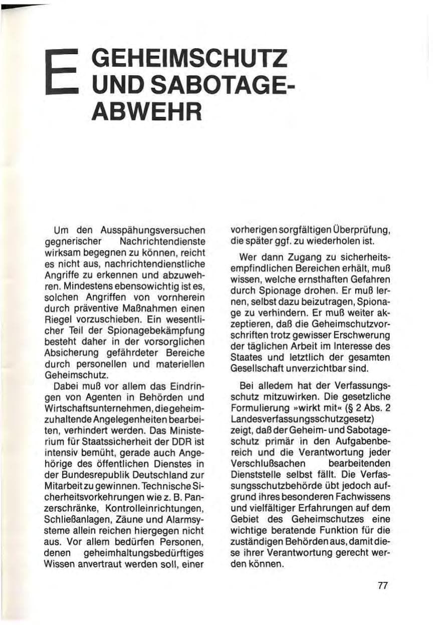 Seite 79 des Verfassungsschutzbericht 1985 Schleswig-Holstein