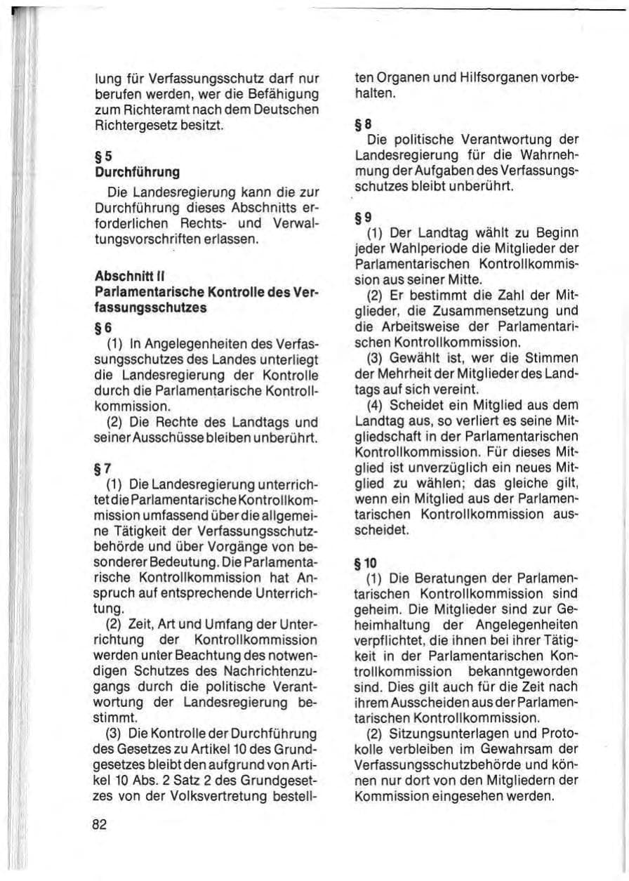 Seite 84 des Verfassungsschutzbericht 1985 Schleswig-Holstein