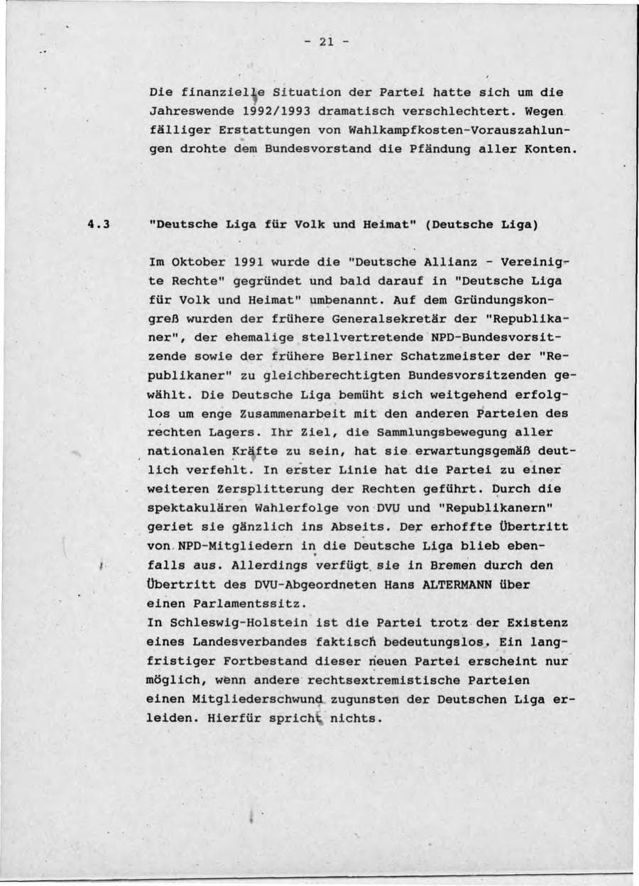 Seite 25 des Verfassungsschutzbericht 1992 Schleswig-Holstein