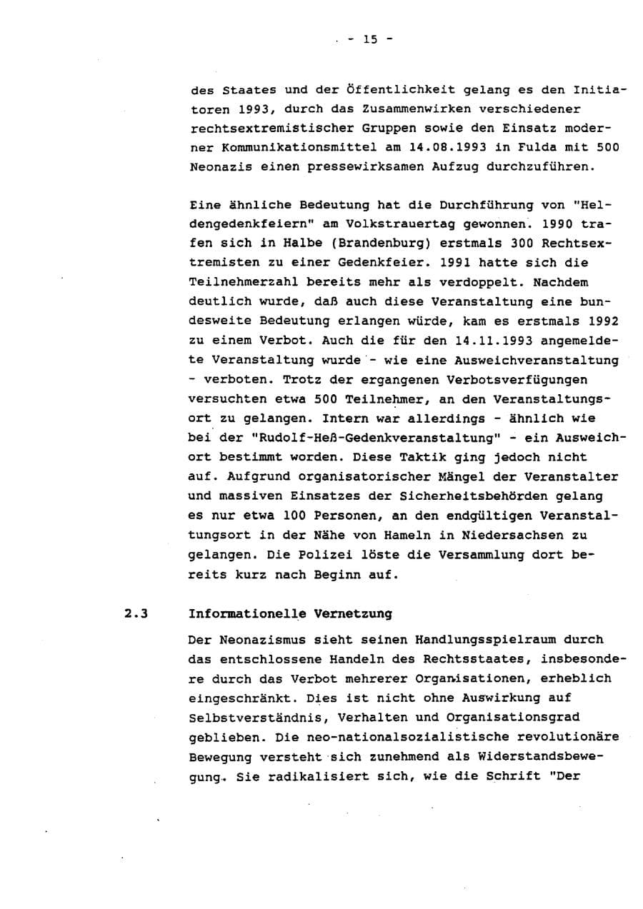 Seite 20 des Verfassungsschutzbericht 1993 Schleswig-Holstein