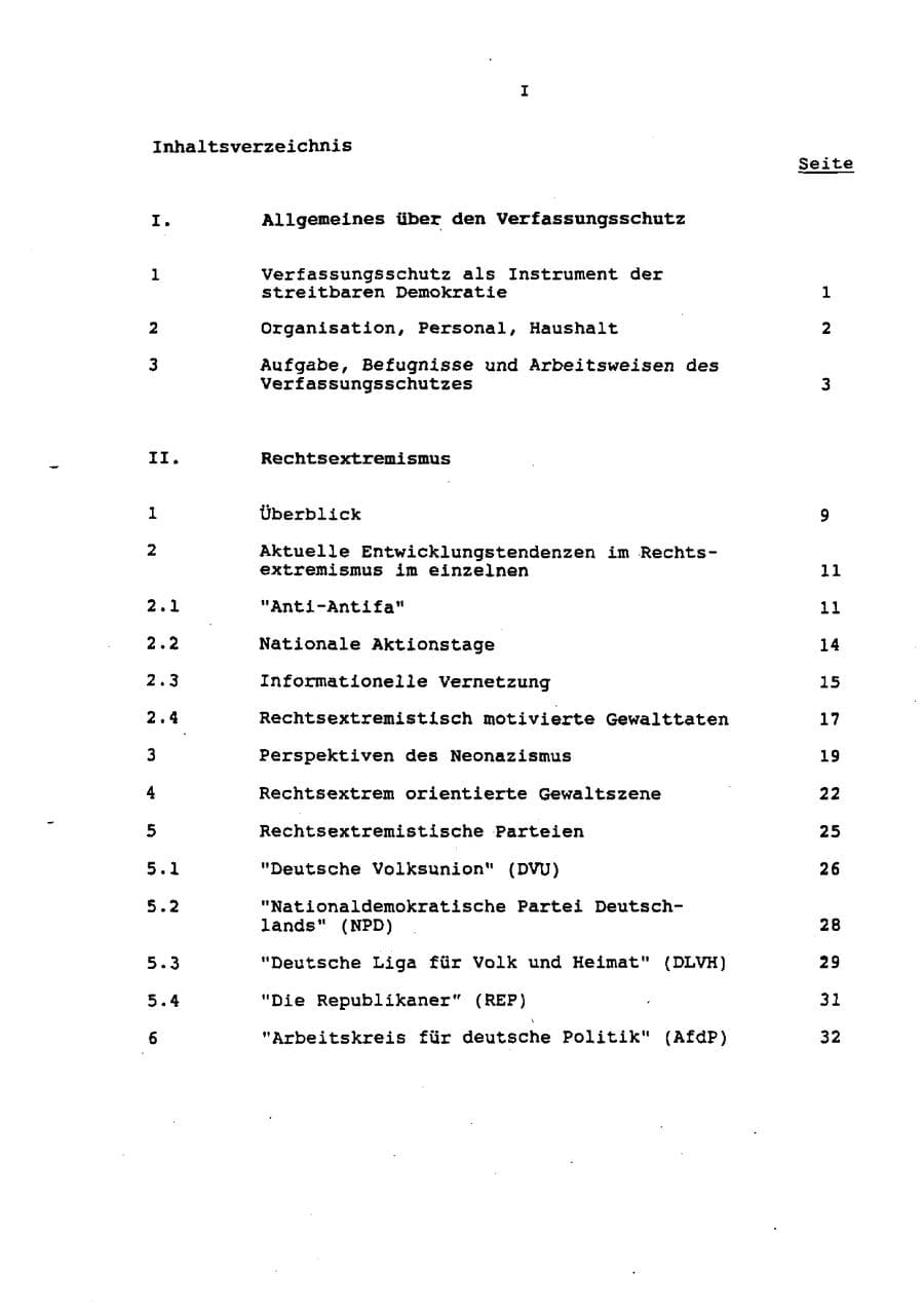 Seite 3 des Verfassungsschutzbericht 1993 Schleswig-Holstein