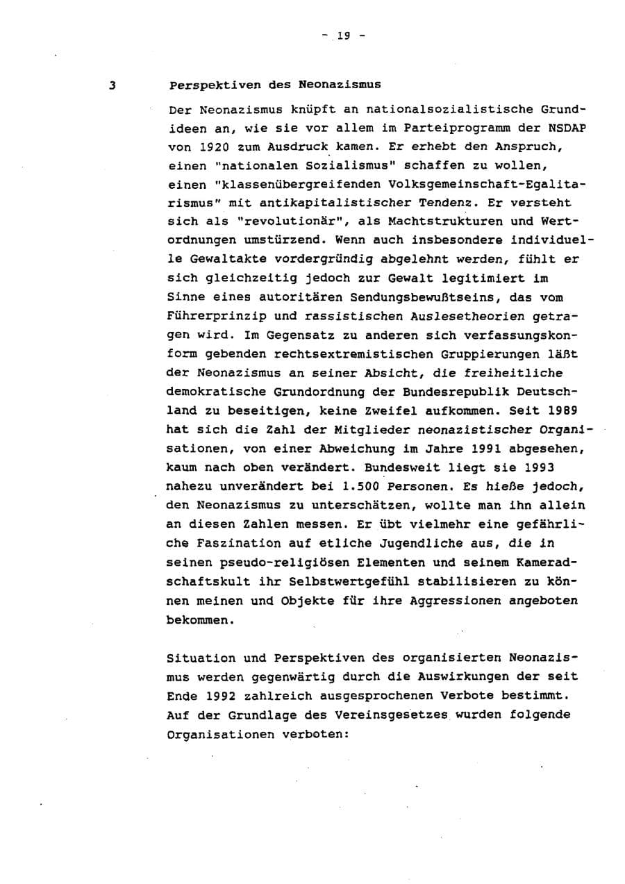 Seite 24 des Verfassungsschutzbericht 1993 Schleswig-Holstein