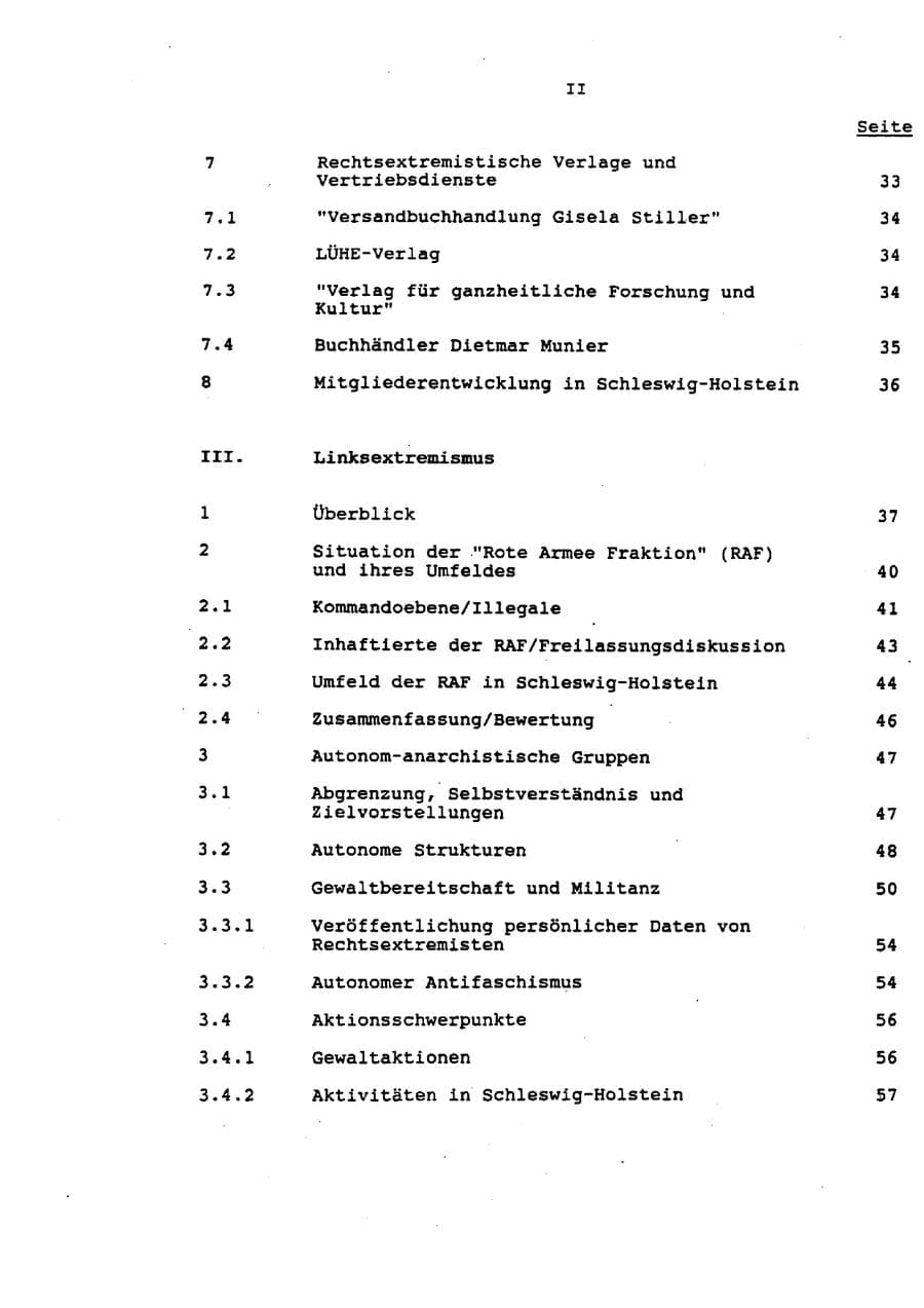 Seite 4 des Verfassungsschutzbericht 1993 Schleswig-Holstein