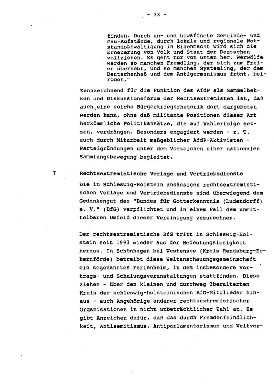 Seite 38 des Verfassungsschutzbericht 1993 Schleswig-Holstein