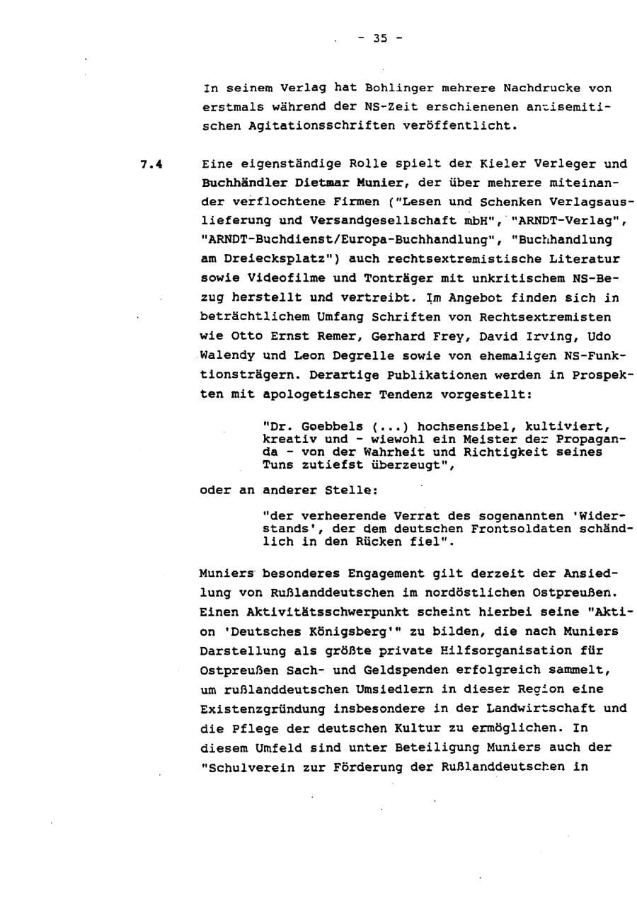 Seite 40 des Verfassungsschutzbericht 1993 Schleswig-Holstein