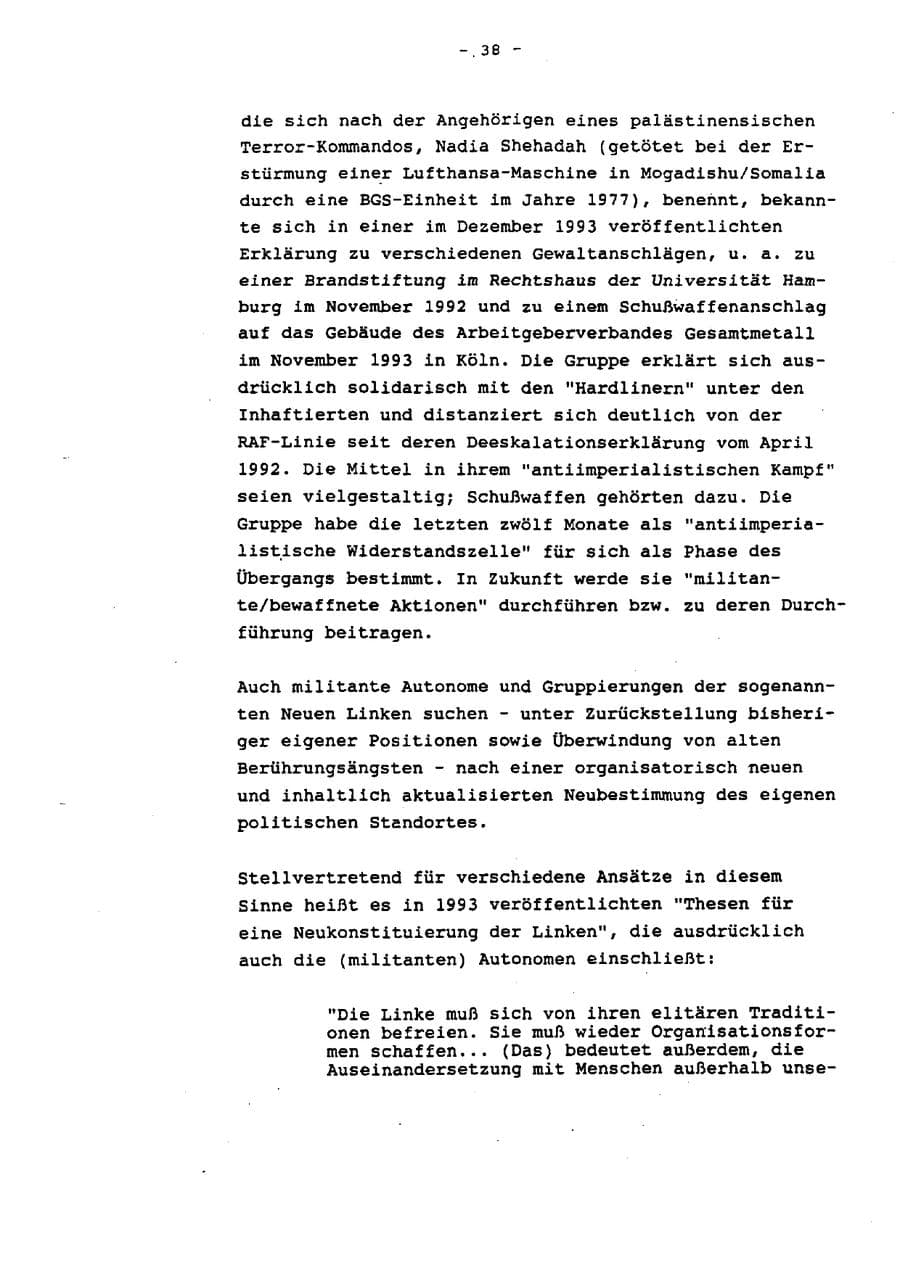 Seite 43 des Verfassungsschutzbericht 1993 Schleswig-Holstein