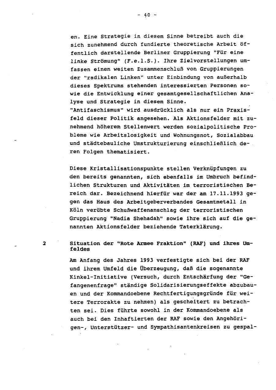 Seite 45 des Verfassungsschutzbericht 1993 Schleswig-Holstein
