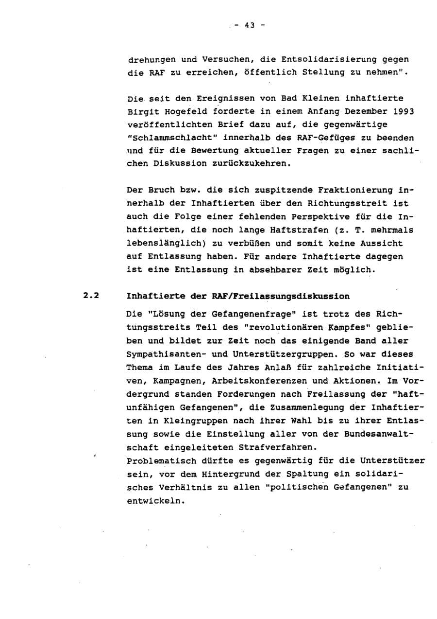 Seite 48 des Verfassungsschutzbericht 1993 Schleswig-Holstein