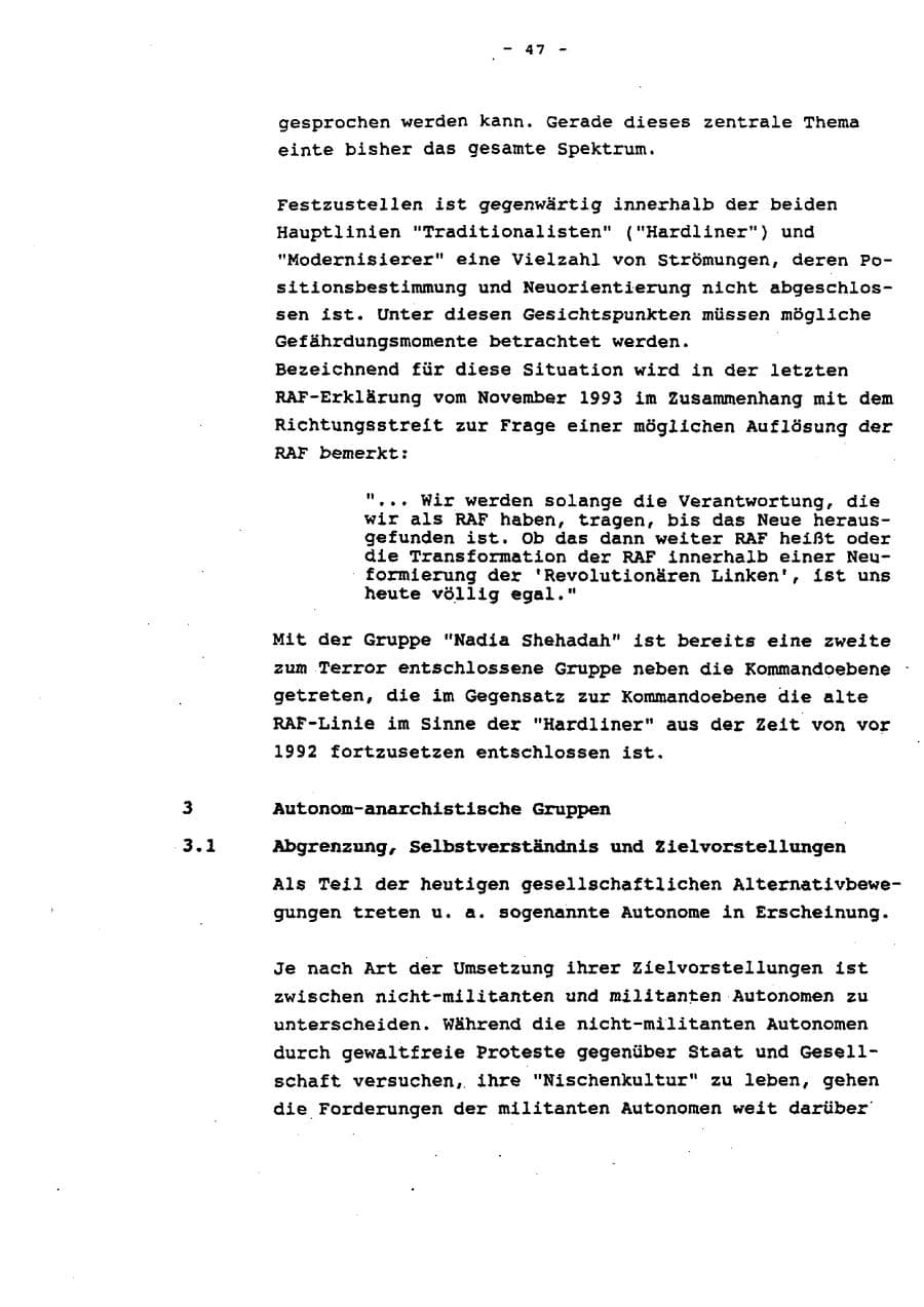 Seite 52 des Verfassungsschutzbericht 1993 Schleswig-Holstein