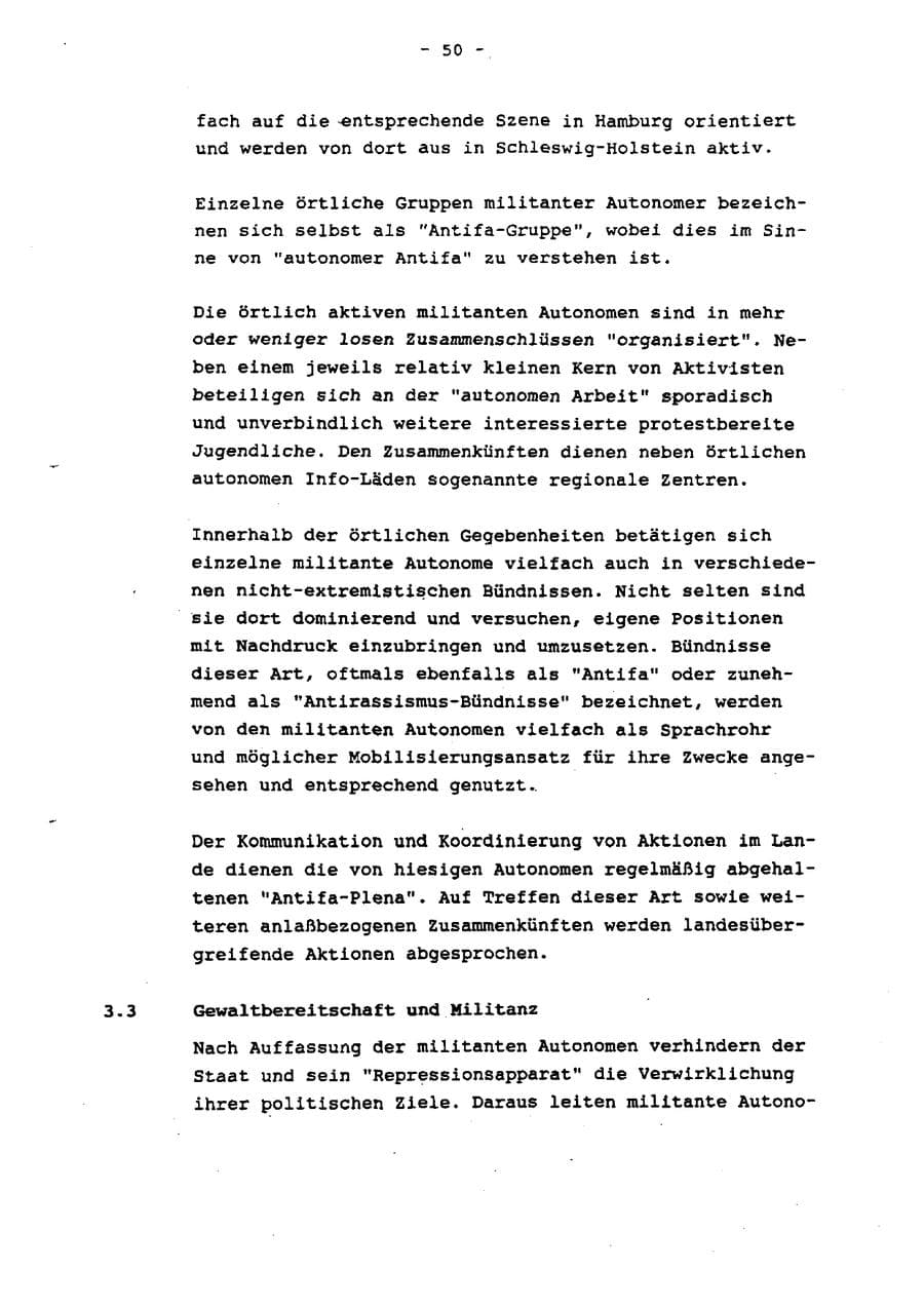 Seite 55 des Verfassungsschutzbericht 1993 Schleswig-Holstein