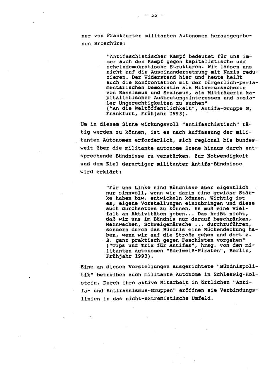 Seite 60 des Verfassungsschutzbericht 1993 Schleswig-Holstein