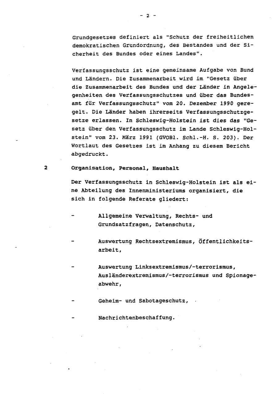 Seite 7 des Verfassungsschutzbericht 1993 Schleswig-Holstein