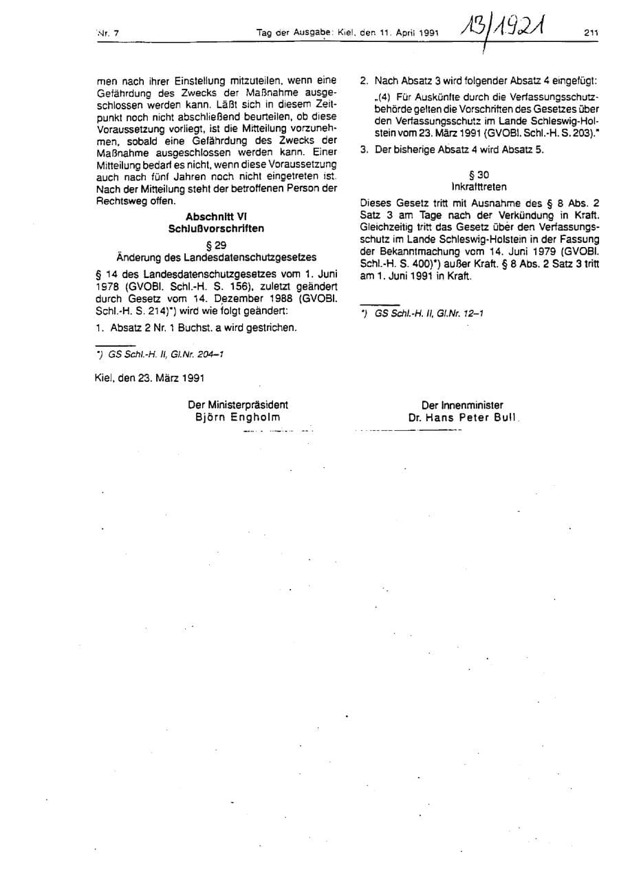 Seite 88 des Verfassungsschutzbericht 1993 Schleswig-Holstein