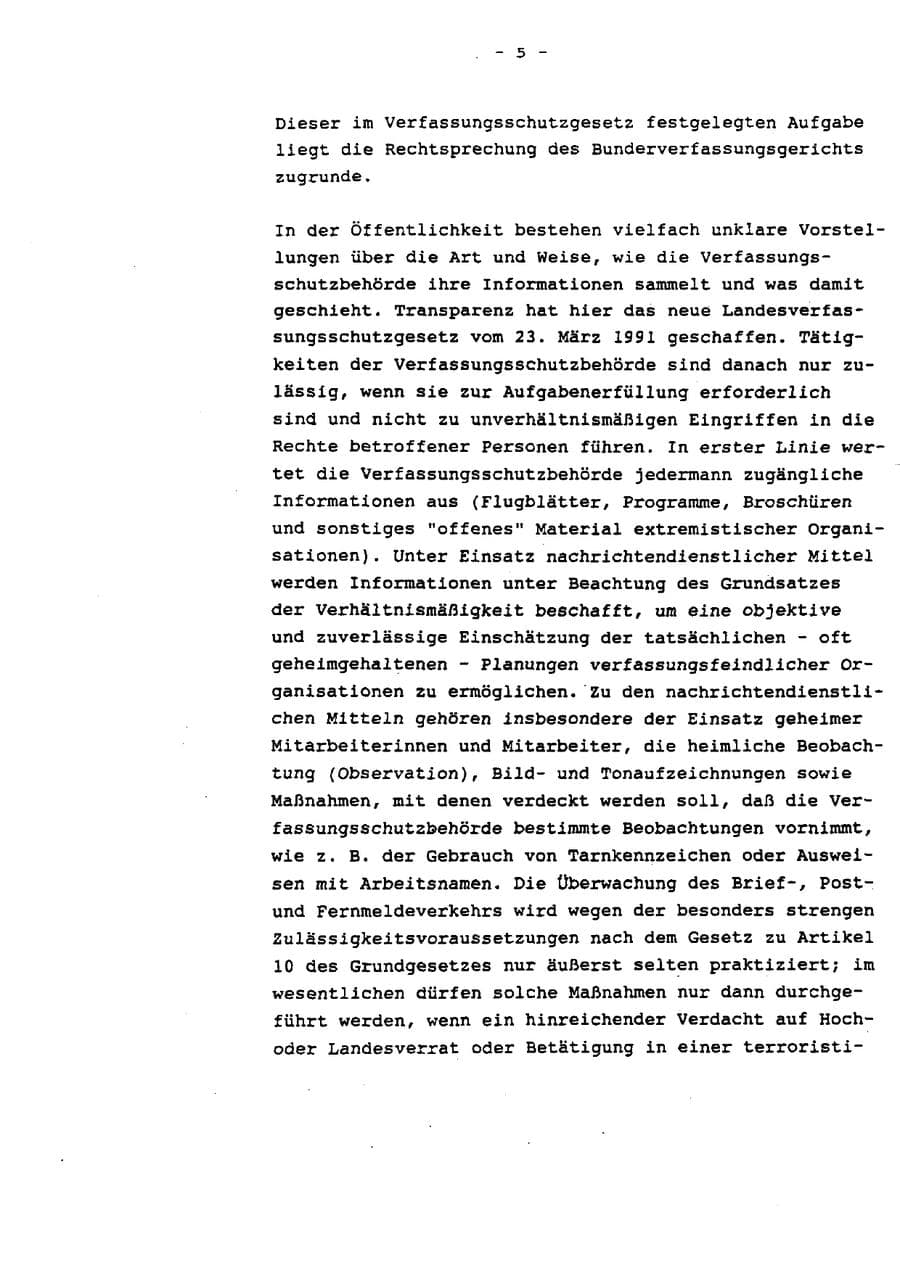 Seite 10 des Verfassungsschutzbericht 1993 Schleswig-Holstein