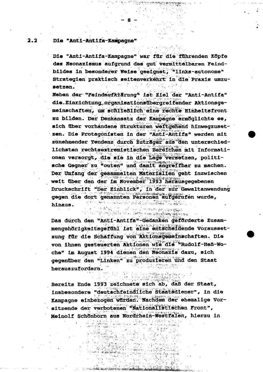Seite 13 des Verfassungsschutzbericht 1994 Schleswig-Holstein