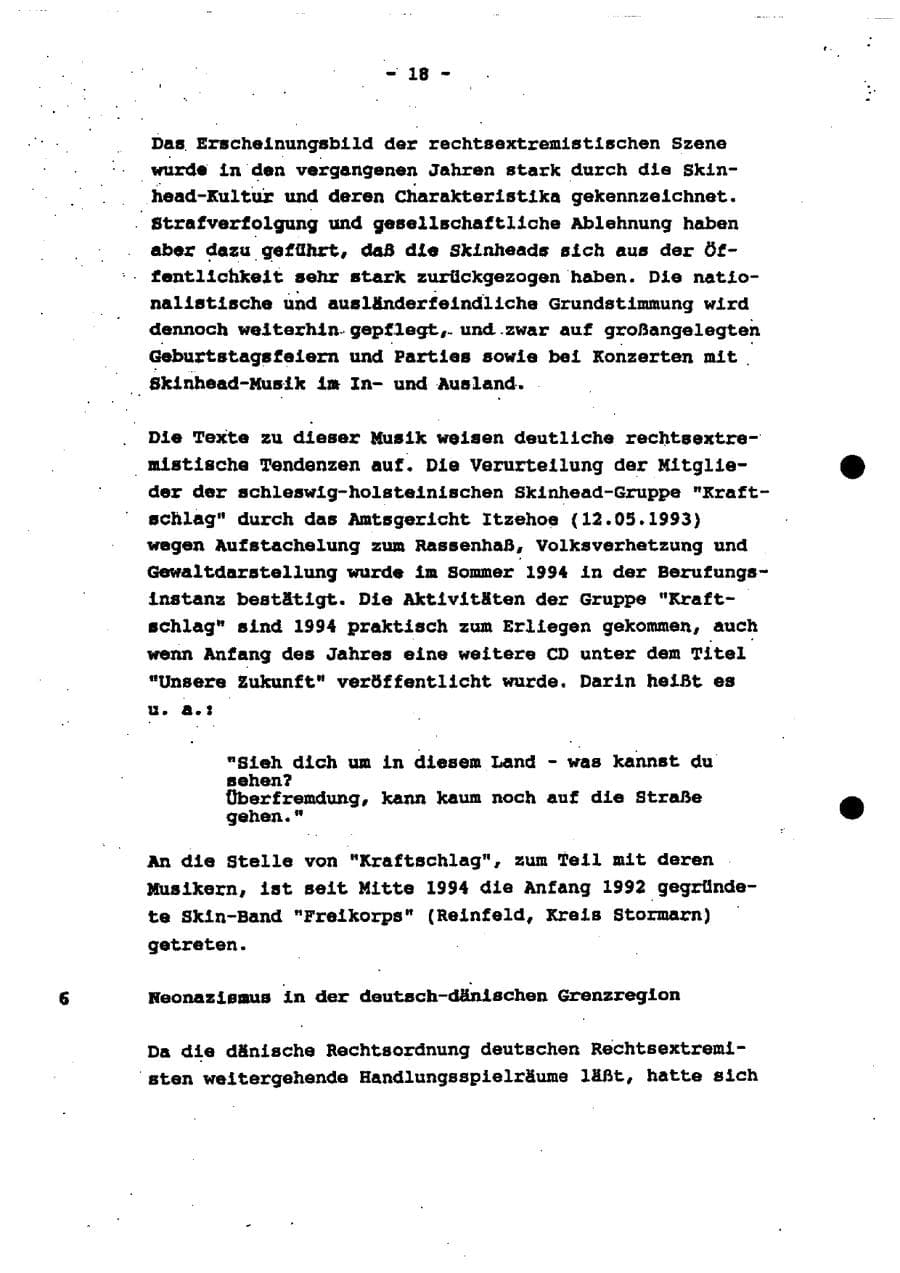 Seite 23 des Verfassungsschutzbericht 1994 Schleswig-Holstein