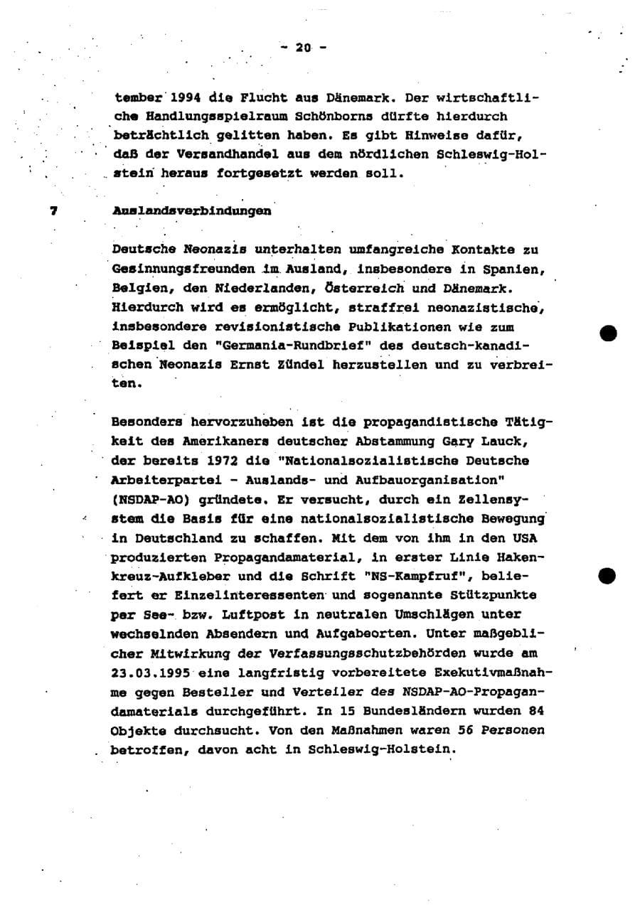 Seite 25 des Verfassungsschutzbericht 1994 Schleswig-Holstein