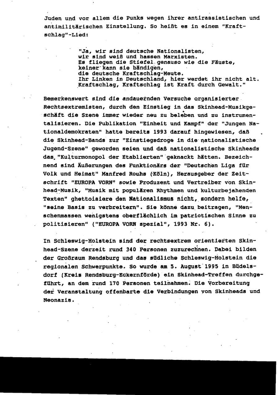 Seite 19 des Verfassungsschutzbericht 1995 Schleswig-Holstein