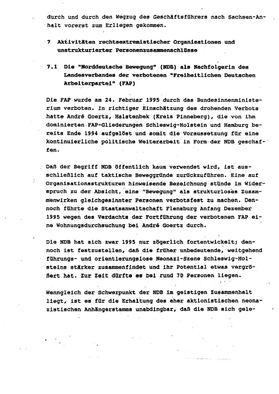 Seite 21 des Verfassungsschutzbericht 1995 Schleswig-Holstein