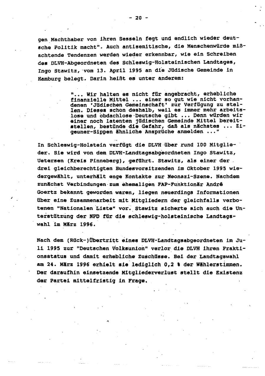 Seite 26 des Verfassungsschutzbericht 1995 Schleswig-Holstein