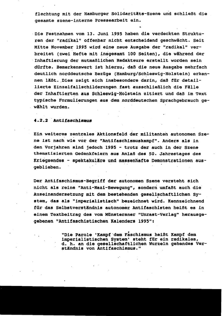 Seite 47 des Verfassungsschutzbericht 1995 Schleswig-Holstein