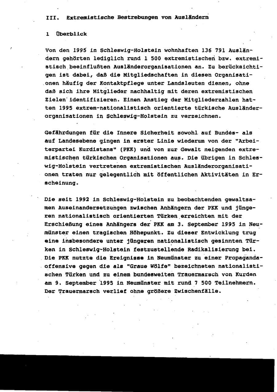 Seite 55 des Verfassungsschutzbericht 1995 Schleswig-Holstein