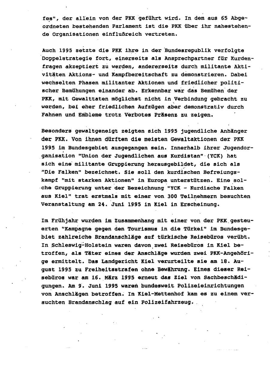 Seite 57 des Verfassungsschutzbericht 1995 Schleswig-Holstein