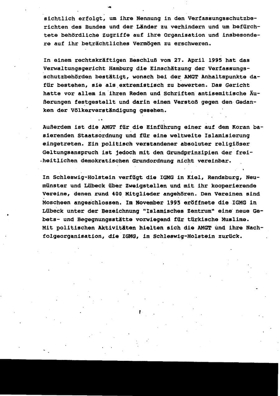 Seite 63 des Verfassungsschutzbericht 1995 Schleswig-Holstein