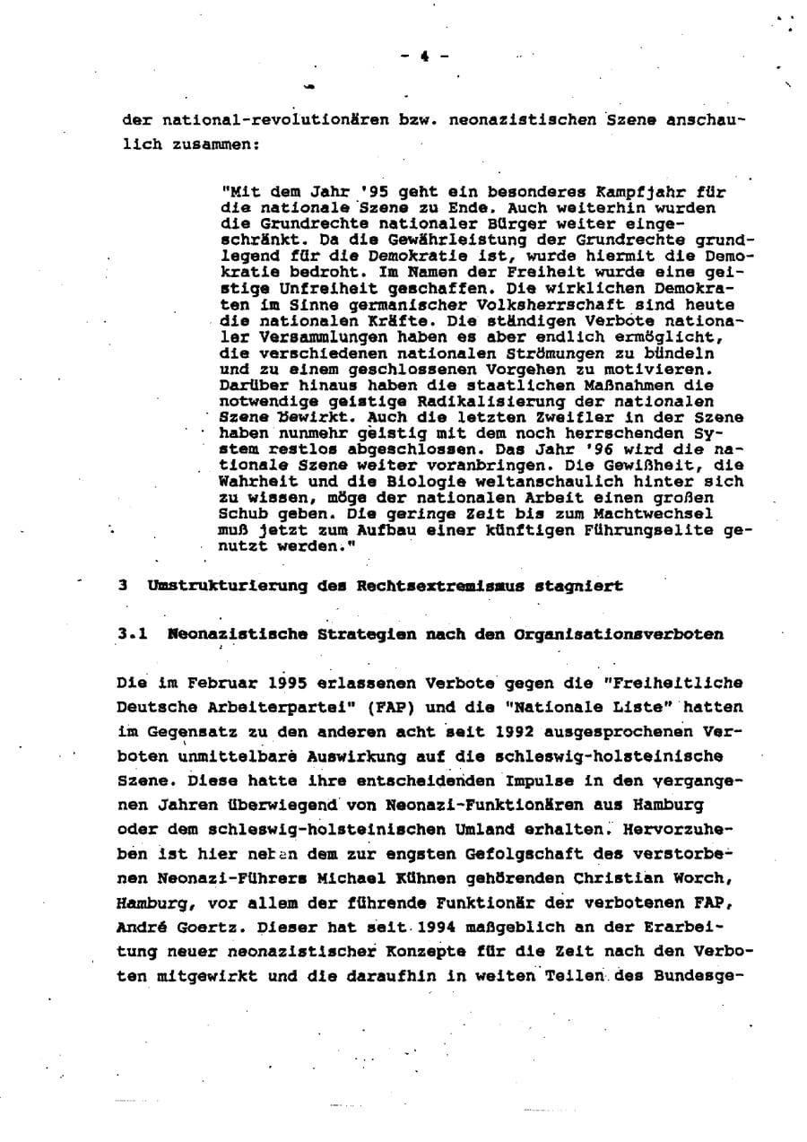 Seite 10 des Verfassungsschutzbericht 1995 Schleswig-Holstein