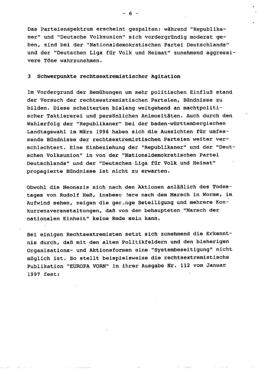 Seite 11 des Verfassungsschutzbericht 1996 Schleswig-Holstein