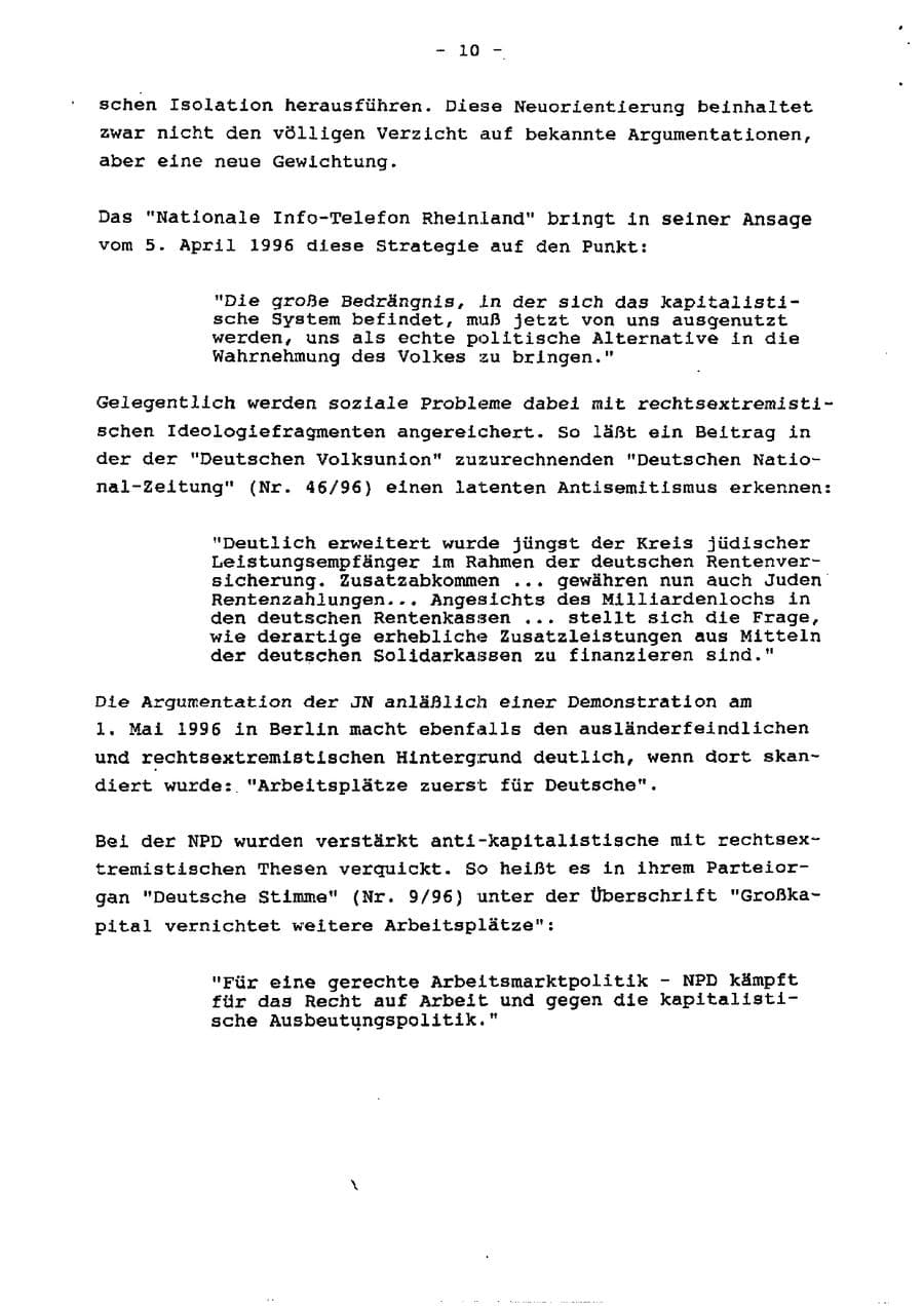 Seite 15 des Verfassungsschutzbericht 1996 Schleswig-Holstein
