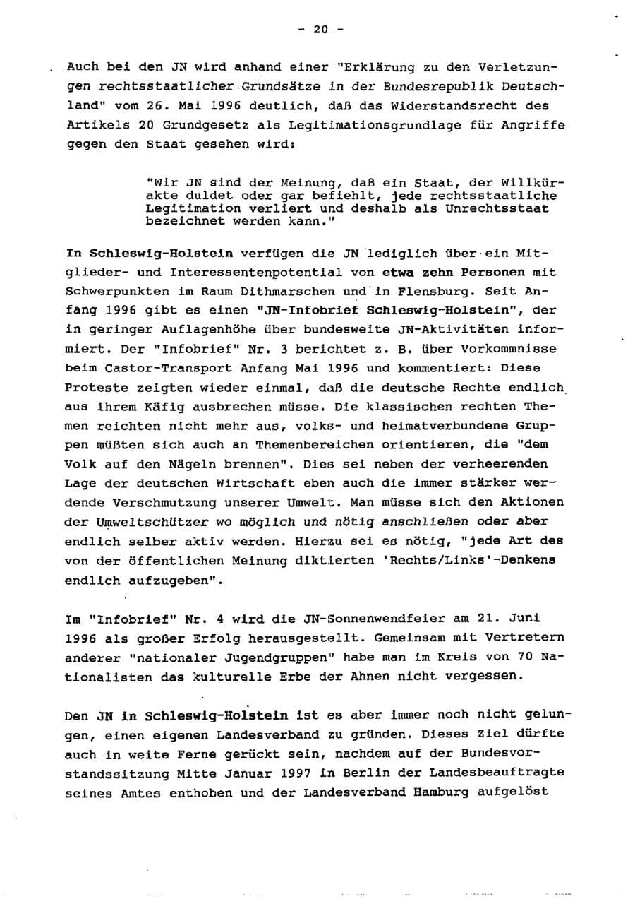 Seite 25 des Verfassungsschutzbericht 1996 Schleswig-Holstein
