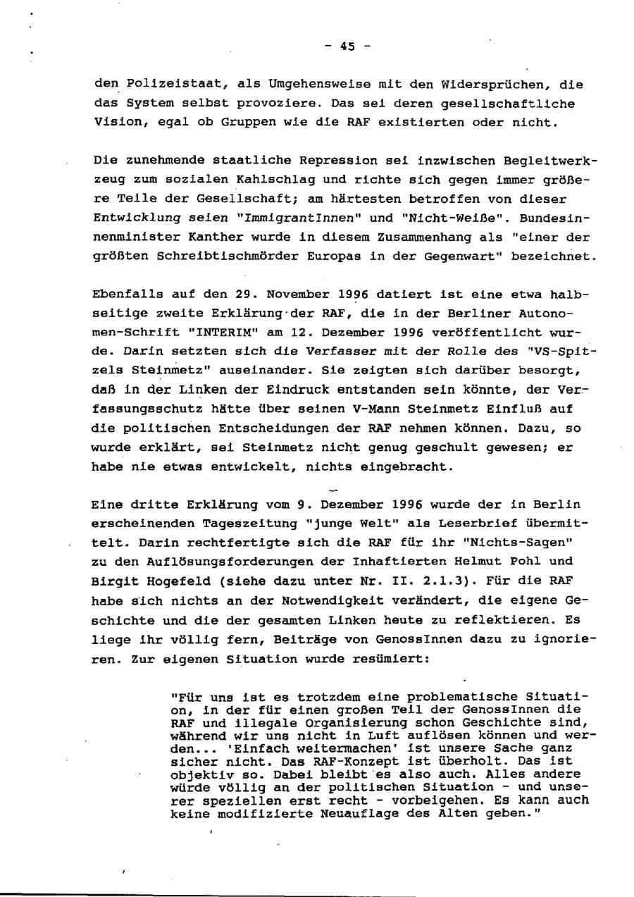 Seite 50 des Verfassungsschutzbericht 1996 Schleswig-Holstein