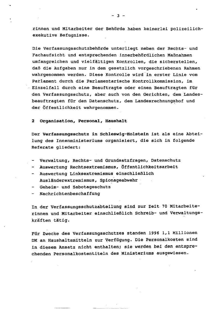 Seite 8 des Verfassungsschutzbericht 1996 Schleswig-Holstein
