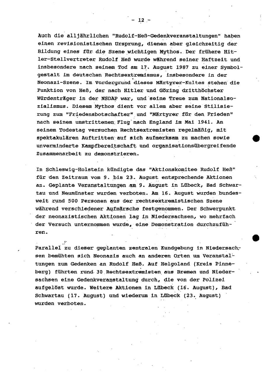 Seite 18 des Verfassungsschutzbericht 1997 Schleswig-Holstein