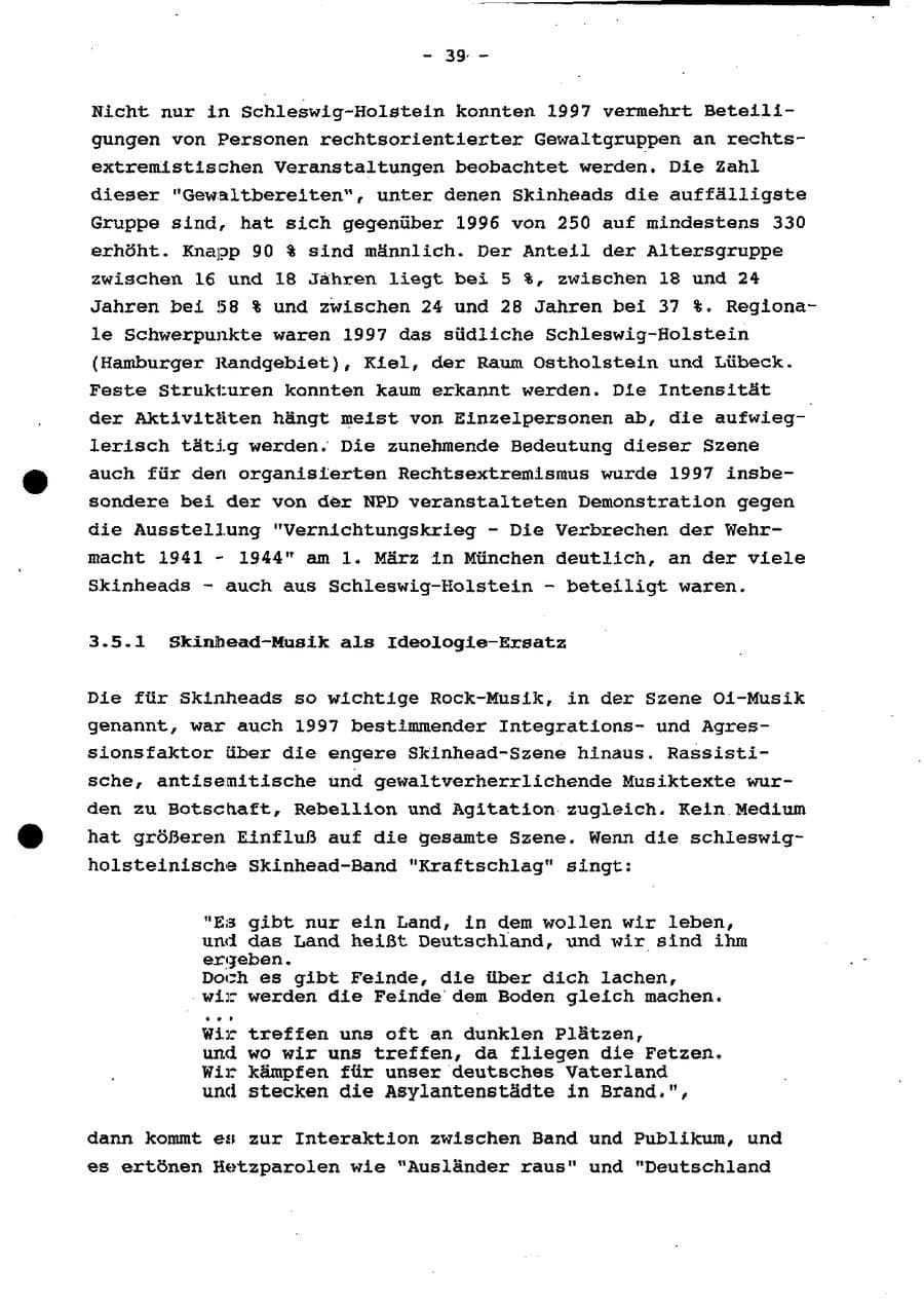 Seite 45 des Verfassungsschutzbericht 1997 Schleswig-Holstein